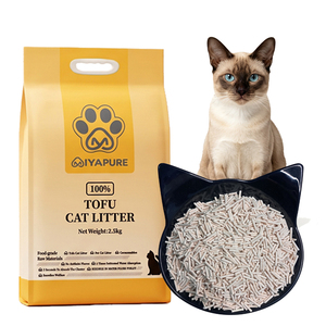 Litière pour chat en tofu biodégradable et jetable dans les toilettes, <span class=keywords><strong>de</strong></span> qualité alimentaire, faible en poussière, à agglomération rapide, bénéfique pour les chats, OEM/ODM - Product Image 1