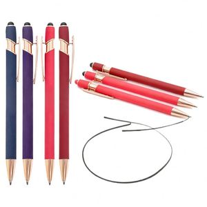 Stylo bille de haute qualité pour hôtel, design simple, encre noire, métal, couleurs magnifiques, largeur d'écriture 1,0 mm, cadeau promotionnel - Product Image 1