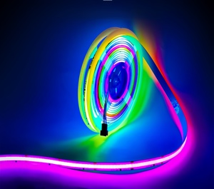Bande lumineuse LED COB adressable RGBIC intelligente, couleurs changeantes, 12V 24V, matériau FPC, télécommande Wi-Fi, usage résidentiel - Product Image 3