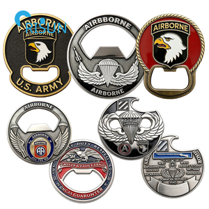 Pièce <span class=keywords><strong>de</strong></span> monnaie commémorative personnalisée en émail 3D USAF Paratrooper 82nd Airborne, décapsuleur personnalisé Airborne - Product Image 1