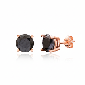 ต่างหูสตั๊ดเพชร zircon สีดำ turksih แฮนด์เมด925เครื่องประดับเงินสเตอร์ลิง - Product Image 2