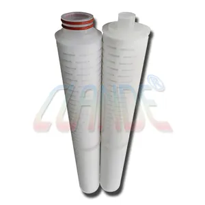 Filtro plissado de 20 mícrons para purificação de água, cartucho industrial de filtragem PP/PES/PTFE