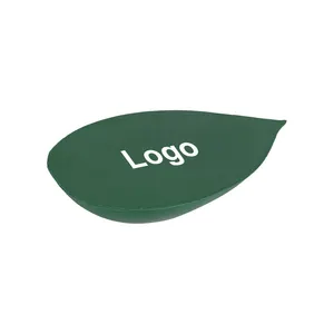 Custom Logo Leaf Shape PU Foam Stress Reliever Ball For Promotion