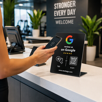 13,56MHz PVC-Tischständer mit NTAG213-Chip Wasserdichte Anpassbare Sprachversion NFC Google Geschenkkarte mit QR-Code