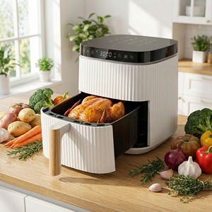 Freidora de Aire Multilingüe con Control Táctil Diseñada para los Mercados de la UE y EE. UU., Pantalla Digital, Circulación Rápida de Aire, Aerogrill Eléctrico - Product Image 5