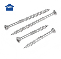 304/316 vis autotaraudeuses en acier inoxydable-Garniture/tête plate, entraînement carré/Torx, pointe de coupe lisse
