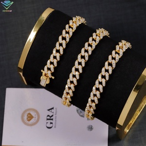 Nuevo Diseño, Cadena Cubana de Una Sola Hilera de 6mm 8mm 10mm, Collar de Plata de Ley 925 con Moissanita, Joyería Hip Hop, Collar y Pulsera - Product Image 5