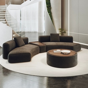 Divano Semicircolare Nero per Saloni di Bellezza, Uffici, Hotel e Aree di Ricevimento Aziendali - Personalizzabile e Vendita all'Ingrosso - Product Image 3