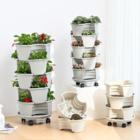 Nouvelle tour hydroponique à fraises, systèmes de culture verticale, jardinage, pot de culture en plastique, jardin vertical intérieur/extérieur