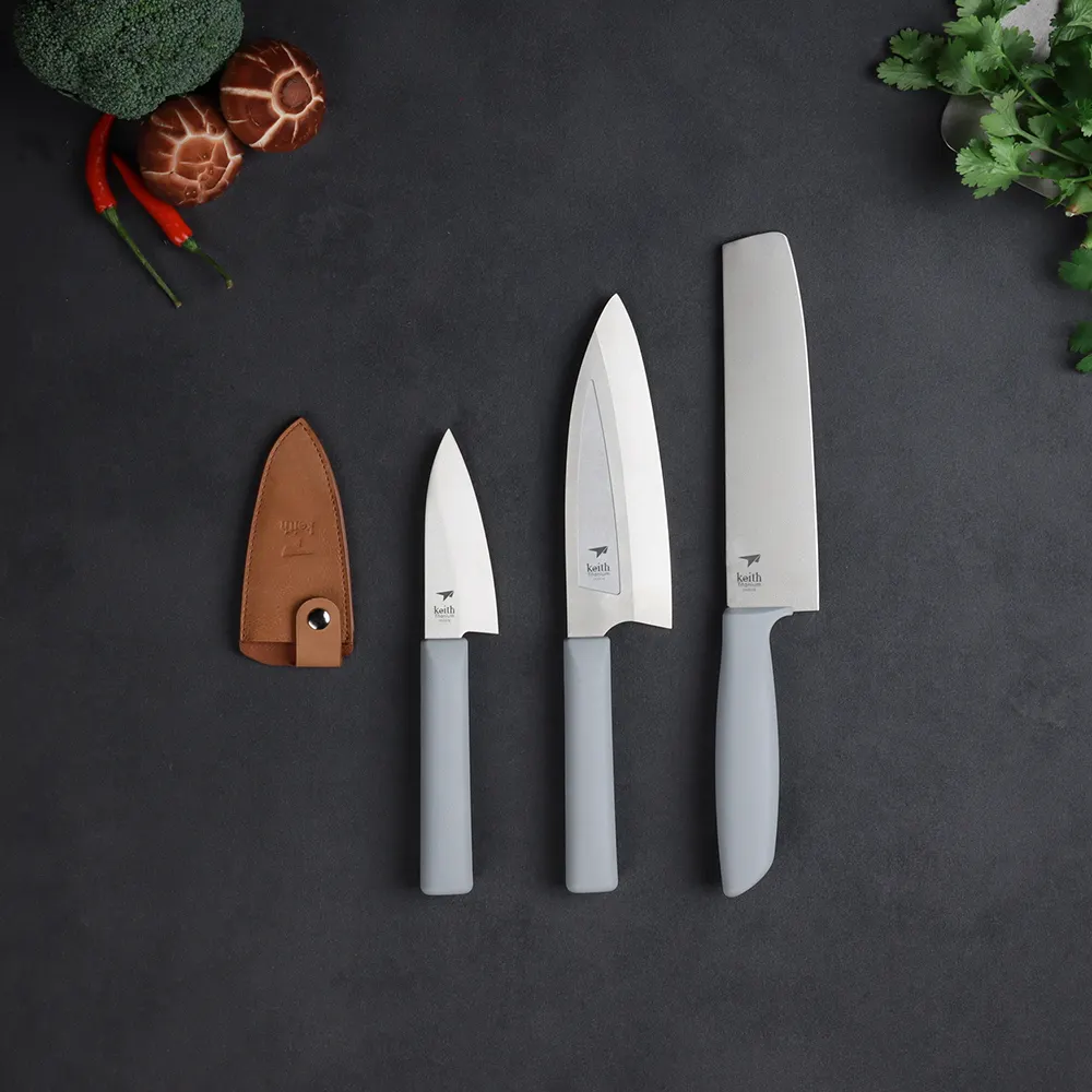 Factory Directly Customized Premium Titanium Alloy Kitchen Knife Super Sharp Vegetable Fruit Knife