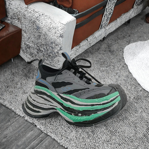 Chaussures de sport décontractées personnalisées avec logo pour dropshipping, nouvelle collection hiver 2024, baskets tendance pour couples, rehaussantes, en maille, à semelle épaisse pour hommes - Product Image 2