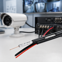 Cable Coaxial RF de Fabricante OEM, Suministro al por Mayor, Conectores con Doble Blindaje, Cable de Alimentación RG6 con Cable de Alimentación de 2 Núcleos para Seguridad CCTV