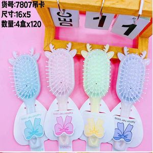 Peine de masaje con cojín de aire Xige, colorido, de plástico, de 10-15 cm, para el cuidado del cabello de bebés - Product Image 2
