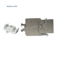 Connecteur réseau de haute qualité en alliage de zinc blanc blindé Cat7 Keystone Jack 8p8c Rj45 Cat6a Module adaptateur réseau Coupleur