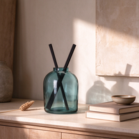 Bouteille diffuseur d'arômes en verre arrondi grande capacité 400 ml, style minimaliste, idéale pour la décoration intérieure et comme cadeau pour chambre à coucher – Vente chaude