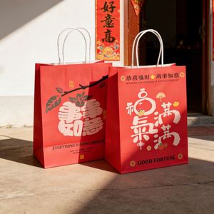 Emballage cadeau personnalisé en carton noir imprimé avec votre propre logo, sac en papier de luxe avec ruban - Product Image 4
