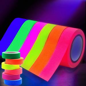 Lumière lumineuse néon Blacklight papier tissu Gaffer ruban pour fête lueur fête fournitures néon ruban adhésif - Product Image 1