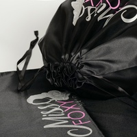 YCX luxe Logo personnalisé bijoux cordon Satin soie pochette Satin doublure Satin parfum fête cadeau sacs à cheveux