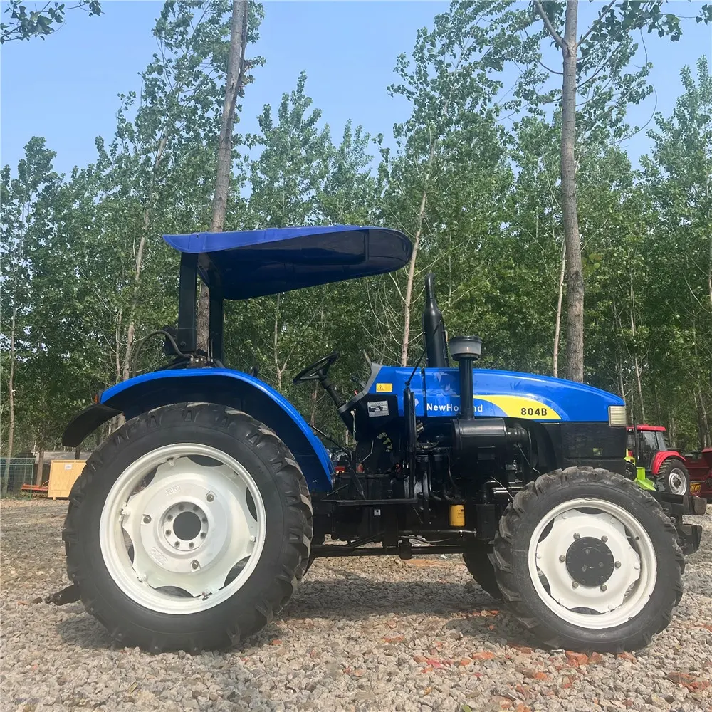 Tracteurs bon marché 80hp 4x4wd tracteur agricole camions tracteur utilisé pour agriculture avec cabine mini remorque