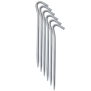 Piquets de tente en acier galvanisé moderne, crochets en forme de J, piquets de tente pivotants, attaches de <span class=keywords><strong>jardin</strong></span>, marque XJR - Product Image 1