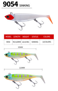 Paddle Tail Twister Fish Long Cast <span class=keywords><strong>Black</strong></span> Minnow Shad Leurre En Plastique Doux Swim Bait Pinfish <span class=keywords><strong>Bass</strong></span> Pike Leurre De Pêche - Product Image 2