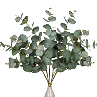 Ramas de Eucalipto Artificiales de 31.5 Pulgadas, 1 Pieza, Ramas Altas, Hojas de Seda Sintética para Decoración del Hogar, Bodas, Estantes y Cocina