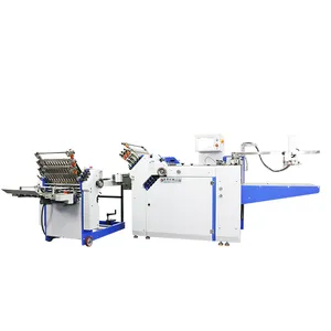 Máquina plegadora de papel automática de gran formato 480/600TS de conducción de correa para Carpeta de papel de folleto