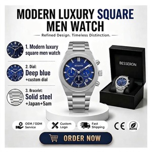Private Label OEM ODM Watch Chronograph Geometric Dial Custom Logo <b>Wristwatch</b> for Watch Brand Boutique Online Store Retailer - Product Image 1
