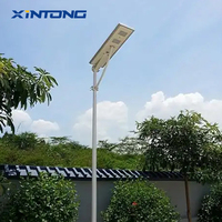 XINTONG a intégré tout en un le réverbère solaire mené 30W 60W 80W 100W 120W 150W bon prix la meilleure qualité extérieure imperméable à l'eau