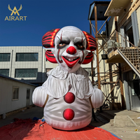 Personnage de clown gonflable personnalisé en tissu Oxford pour Halloween, spectacle théâtral, accessoire de spectacle, ballon de clown gonflable