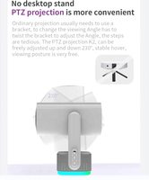 Projecteur vidéo le plus populaire K2 Portable 160ANSI Lumens HIFI Stéréo Batterie intégrée Extérieur 720P 4K LCD Android 11 Système