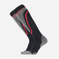 Chaussettes de sport en laine mérinos pour le ski d'hiver, hauteur genou, antibactériennes, technologie jacquard, tricotées, respirantes, coussin épais, séchage rapide