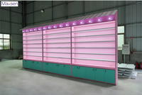 Étagères de présentation 3D personnalisées Maxsen, blanches, éclairées par LED, écologiques, robustes, conçues pour les boutiques de bonbons et de snacks