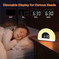 Réveil électrique LED personnalisé avec lampe de chevet, lumière de réveil effet lever de soleil, port USB, pour bureau/salon, design européen antique