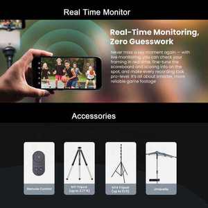 ¡Gran Oferta! Nueva Cámara Deportiva Impermeable para Fútbol, Sistema 4K 1080P CMOS 30fps, Gimbal para Teléfono Móvil, Tarjeta SD de 128GB, Transmisión en Vivo - Product Image 4