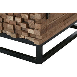 Armario de Madera de Teca Reciclada 50X45X180 2 Puertas 1 Cajón Perfil Estrecho - Product Image 2