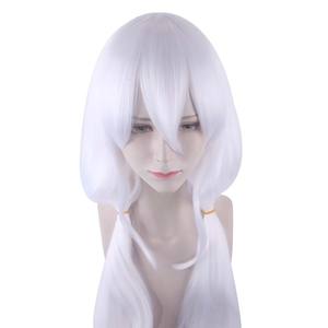 Femme Halloween Danganronpa <span class=keywords><strong>Angie</strong></span> Yonaga Longue Perruque de Costume Blanche Ondulée GAHC-011 - Product Image 3