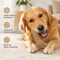 Juguete dental duro de plástico ecológico y duradero con forma de asta de ciervo para perros, para aliviar el aburrimiento y suministro para programas de tiendas de mascotas
