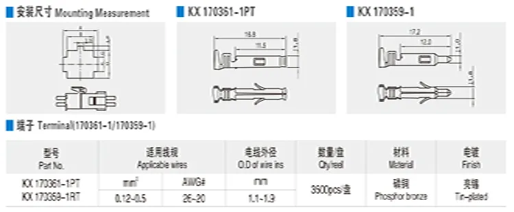 Konektor terminal elektrik konektor kabel ke papan kawat pitch 4.14mm