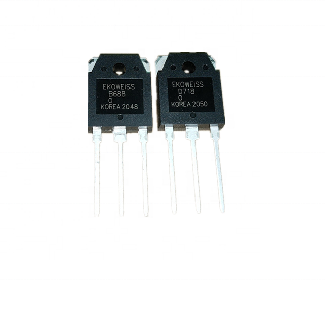 Supply new and original Korean ekoweiss audio power amplifier paired transistor 8A 120V 80W 2sb688 2sd718 to-3p package