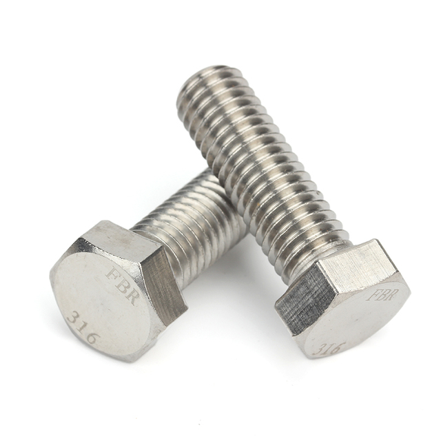 Corrosion Resistant Hex Head Cap Bolt ASME ANSI B18.2.1 A193.B8M 316SS Hexagon Bolt