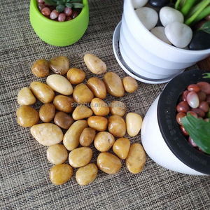 Pietre di <span class=keywords><strong>Fiume</strong></span> Naturali Colorate Gialle Lucidate Miste, Ciottoli Decorativi per Acquari e Piante, Rocce per Paesaggistica da Giardino Esterno, Non Tossiche - Product Image 5