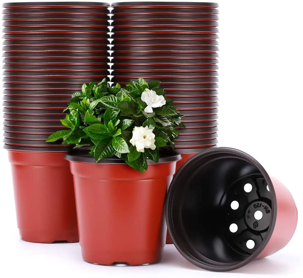 H477 Wholesales 여러 크기 식물 보육 냄비 홈 정원 이식 플라스틱 꽃 냄비