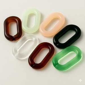Top Selling Modern Handmade Large Resin Chain Links Clear Glossy Finish Colorful Hanging Decorative Piece for Wedding <b>Decoration</b> - Product Image 3
