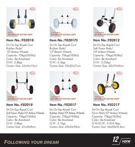 Carro <span class=keywords><strong>de</strong></span> <span class=keywords><strong>kayak</strong></span> YONK <span class=keywords><strong>de</strong></span> alta calidad, equipo <span class=keywords><strong>de</strong></span> surf Premium para <span class=keywords><strong>kayak</strong></span> sentado <span class=keywords><strong>en</strong></span> <span class=keywords><strong>la</strong></span> parte superior - Product Image 6