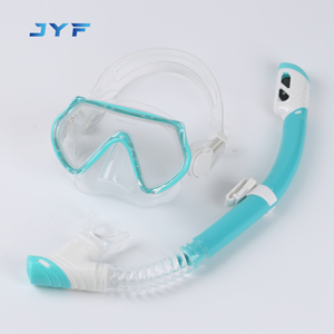 JYF 브랜드 고품질 도매 안전 소재 수중 다이빙 장비 어린이용 다채로운 실리콘 스노클 마스크 세트 스노클 키트 - Product Image 6