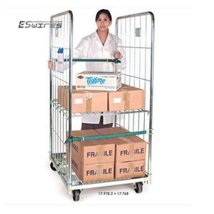 China Vervaardigt Goedkope Gegalvaniseerde Opvouwbare Metalen Gaas Rolkooi <span class=keywords><strong>Trolley</strong></span> - Product Image 4