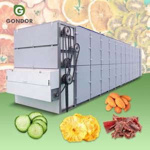 Séchoir à bande automatique à air chaud pour fruits, algues, flocons, oignon, feuilles de citrouille, moringa et herbes – Machine de déshydratation - Product Image 1