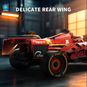Genial Juego de Construcción Educativo de 796 Piezas de Bloques Electrónicos de Plástico ABS, Modelo de Coche de Carreras <span class=keywords><strong>F1</strong></span> con Retroceso, Juguete para Niños - Product Image 3