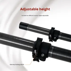 Trépied de lumière pour photographie en fibre de carbone de 5 m à 18,3 m, multifonctionnel, portable, sans niveau à bulle, avec verrouillage - Product Image 4